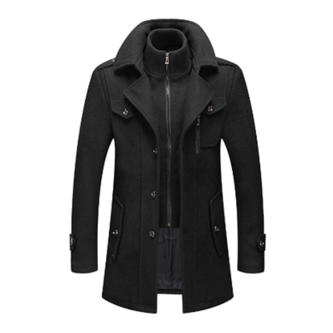 Icone™ WinterCoat: Luksus Dobbel Krage Stilfull Vinter Trenchcoat