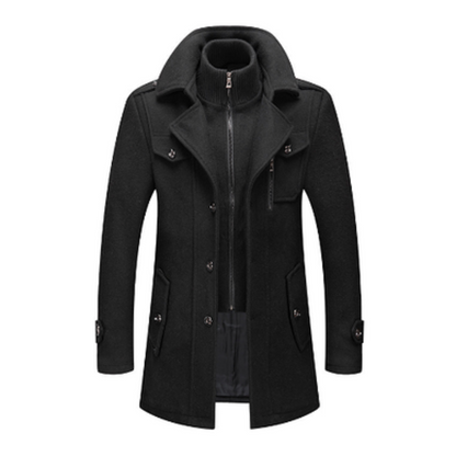 Icone™ WinterCoat: Luksus Dobbel Krage Stilfull Vinter Trenchcoat