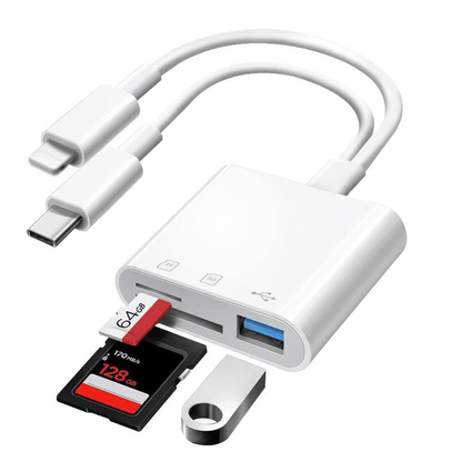 ChipReader - 3-i-1 Dobbel Port Gadget Kortleser