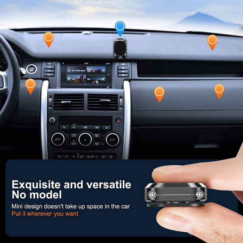 Holder360° FoldableHolder - Sammenleggbar Metall Magnetisk Biltelefonholder