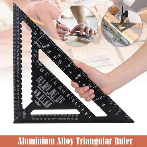 TriangleRuler - Aluminiumslegering Trekantlinjal Til Trebearbeiding