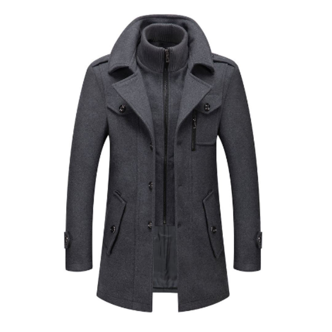 Icone™ WinterCoat: Luksus Dobbel Krage Stilfull Vinter Trenchcoat