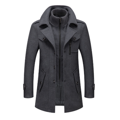 Icone™ WinterCoat: Luksus Dobbel Krage Stilfull Vinter Trenchcoat