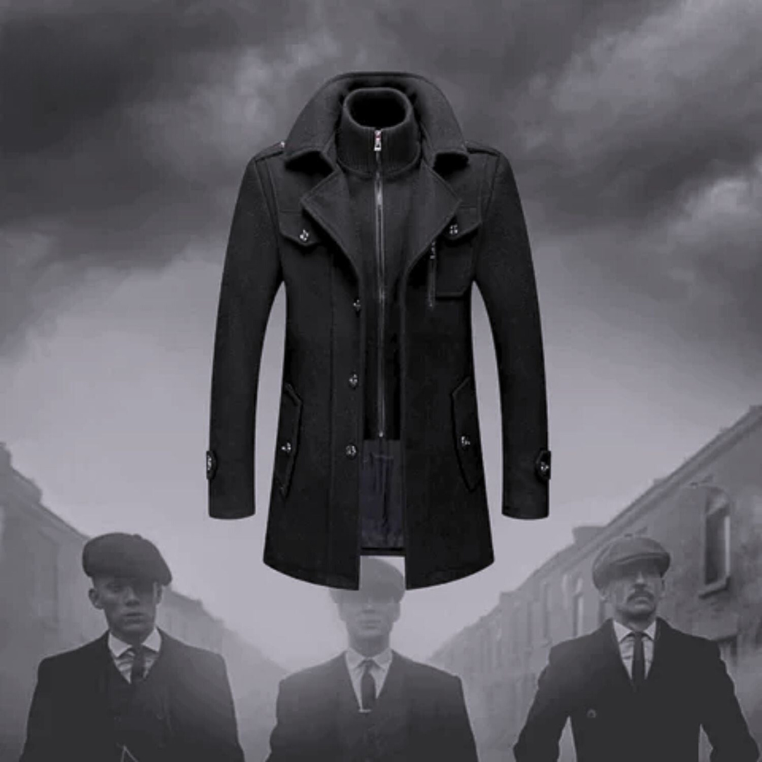 Icone™ WinterCoat: Luksus Dobbel Krage Stilfull Vinter Trenchcoat