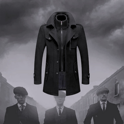 Icone™ WinterCoat: Luksus Dobbel Krage Stilfull Vinter Trenchcoat