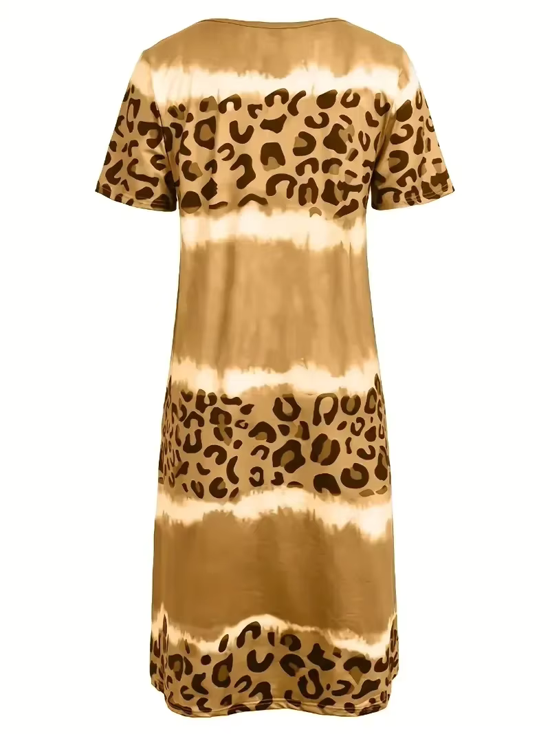 Icone™ LeopardDress: Dame Leopardprint Kjole