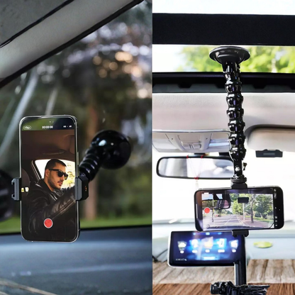 GlideHold® FlexibleHolder 1+1 GRATIS: Universal Suge Grundlag Svanehals Telefon Fleksibel Holder