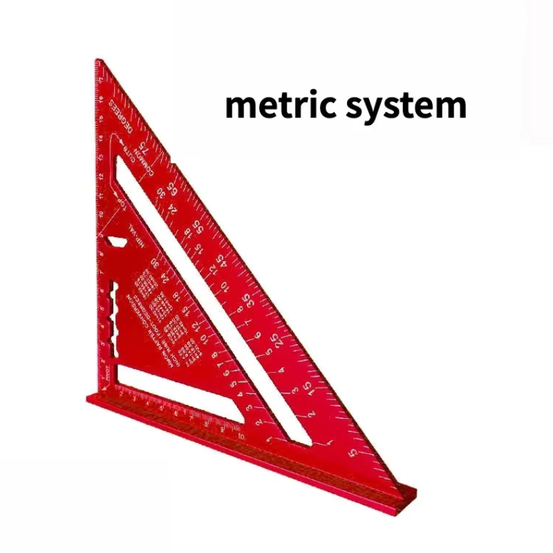 TriangleRuler - Aluminiumslegering Trekantlinjal Til Trebearbeiding