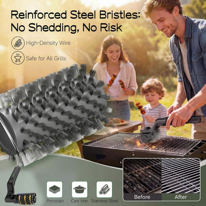 Globetrek° PowerBrush: Elektrisk Power Grill Rengøringsbørste Med Rotationsdybderengøring