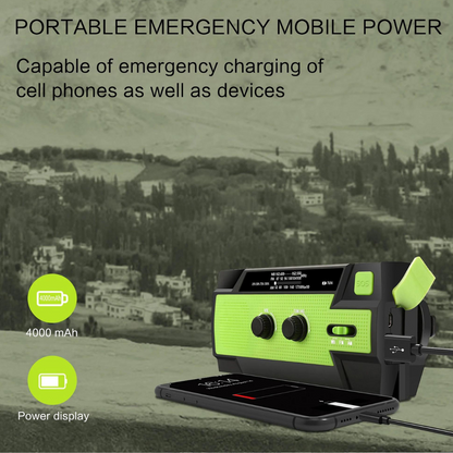 EmergencyRadio - Multifunksjonell Solcelledrevet Radio