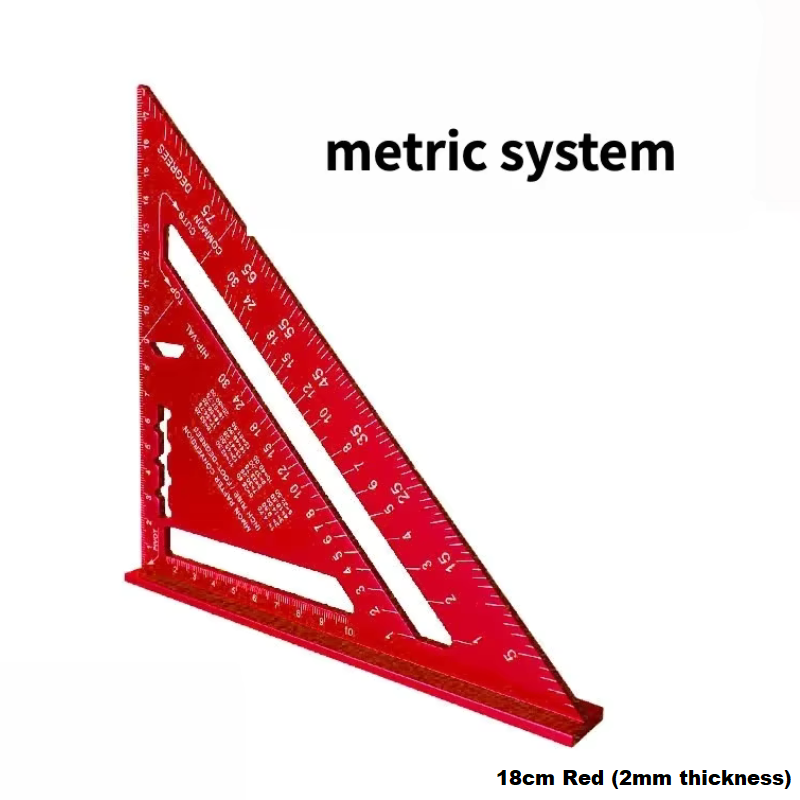TriangleRuler - Aluminiumslegering Trekantlinjal Til Trebearbeiding
