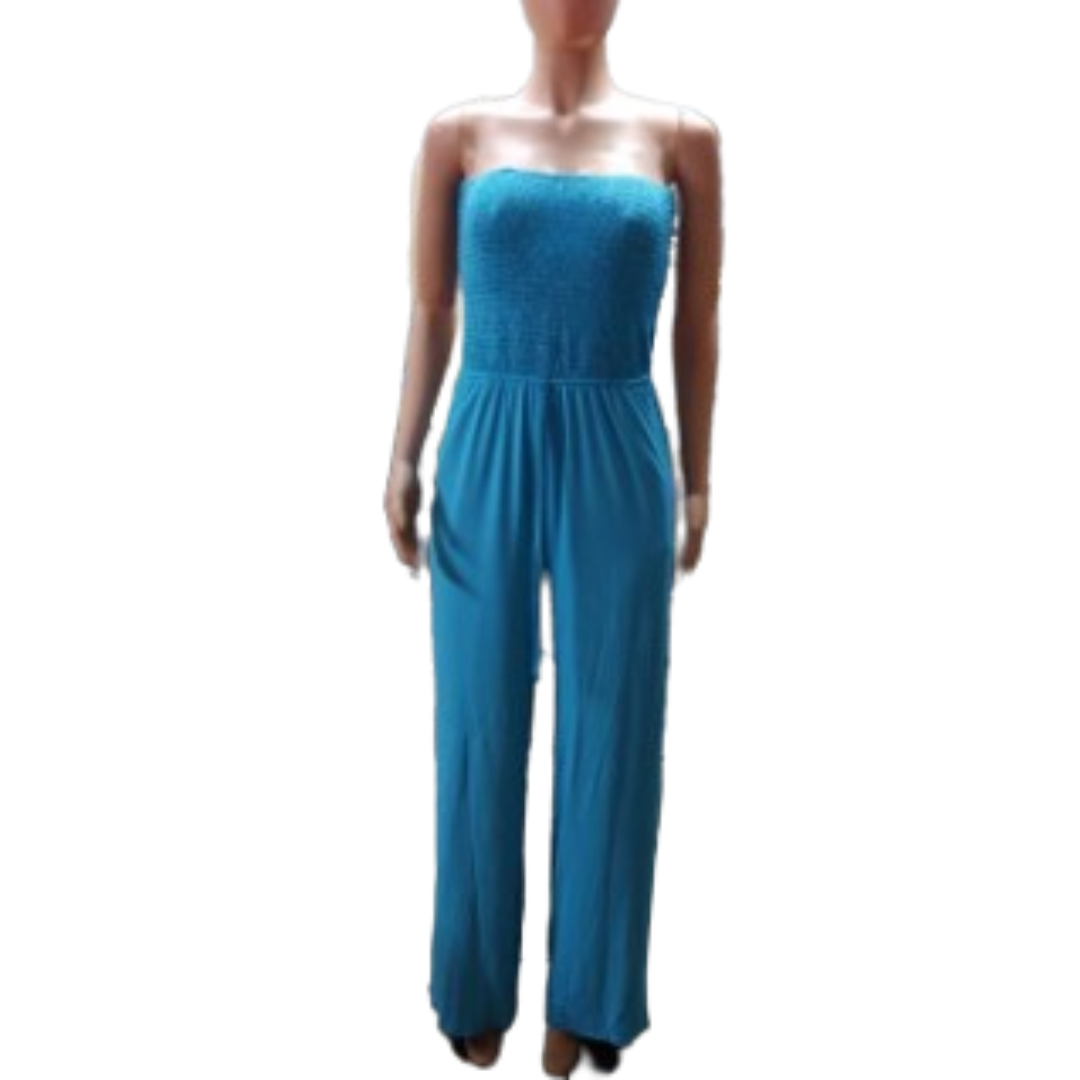 Icone™ Jumpsuit: Tube Top Ensfarvet Jumpsuit