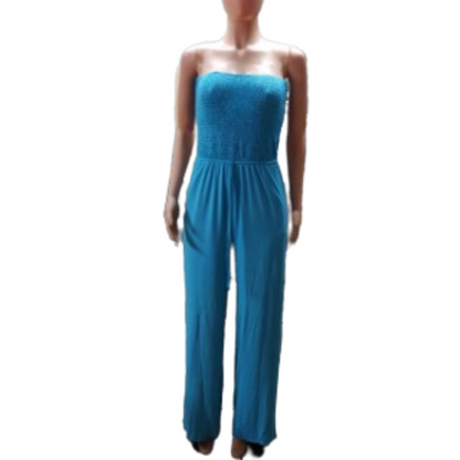 Icone™ Jumpsuit: Tube Top Ensfarvet Jumpsuit