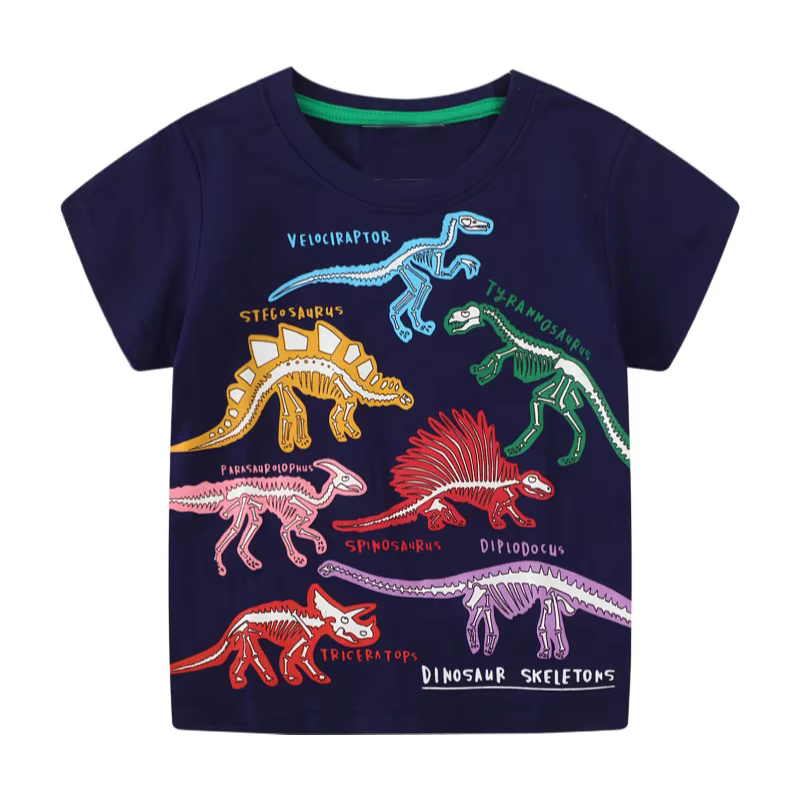 Icone™ DinoShirt: Barn Glød i Mørket Dinosaur T-skjorte