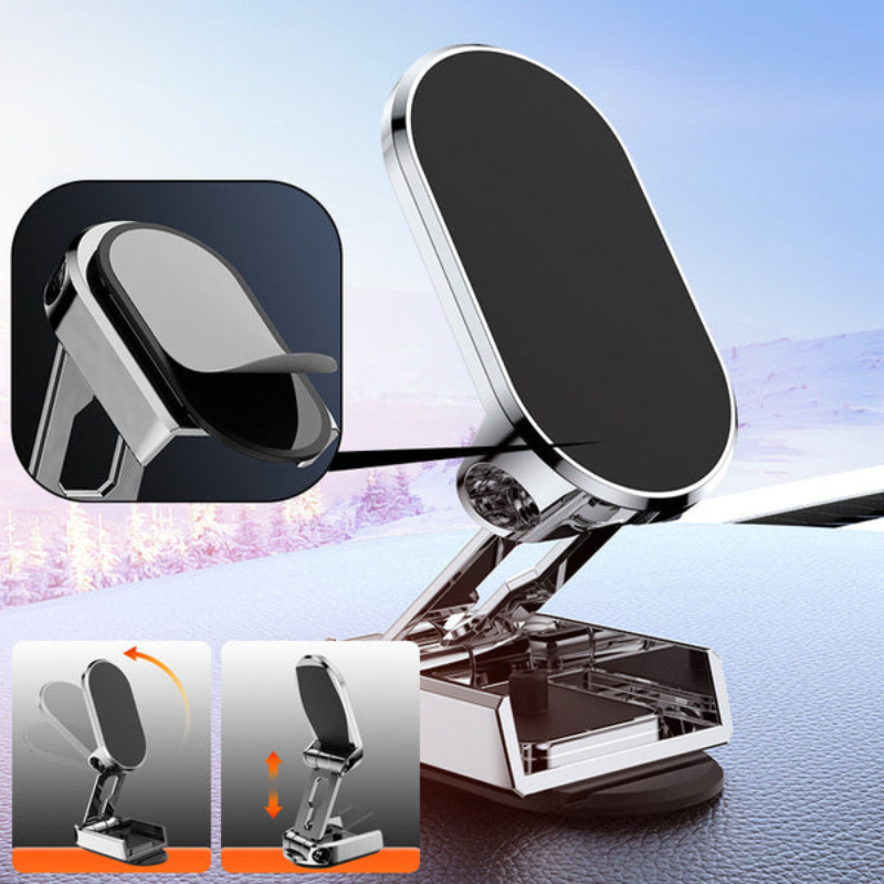 Holder360° FoldableHolder - Sammenleggbar Metall Magnetisk Biltelefonholder