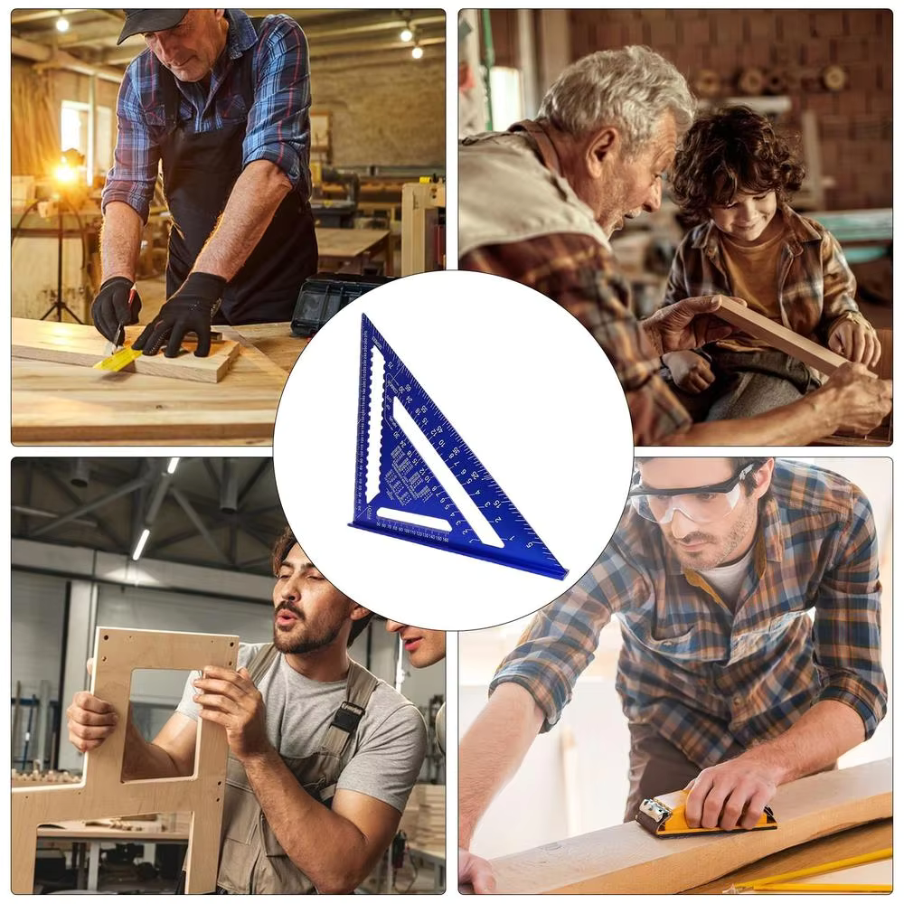 TriangleRuler - Aluminiumslegering Trekantlinjal Til Trebearbeiding