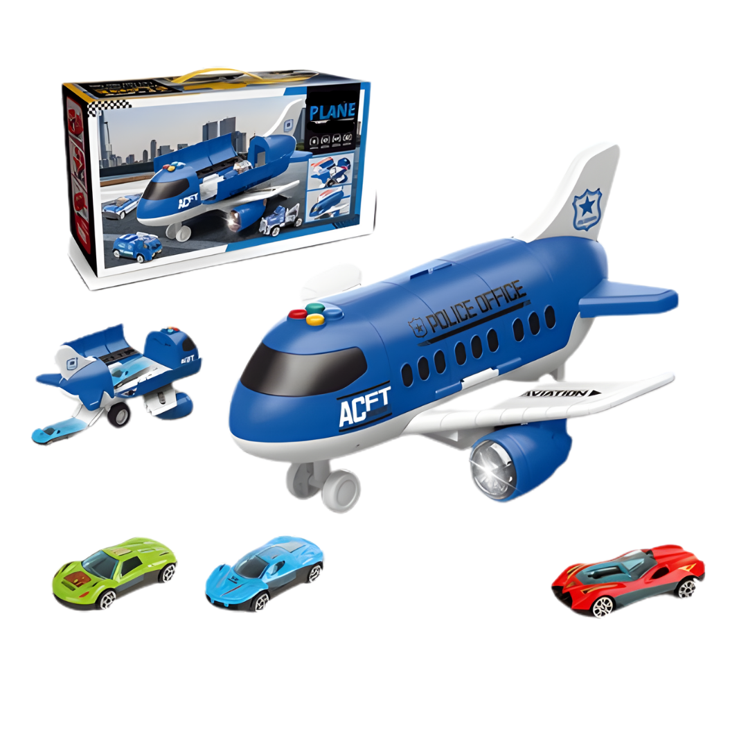Kletshuts™ VehicleCarrier: Kjempe Fly Transport Kjøretøyholder Leketøy Sett