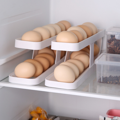 Globetrek° EggHolder: Automatisk Rullende Plassbesparende Eggdispenser