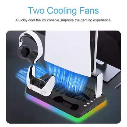 PS5Dock - 4 i 1 PS5 Multifunksjonell Dockingstasjon