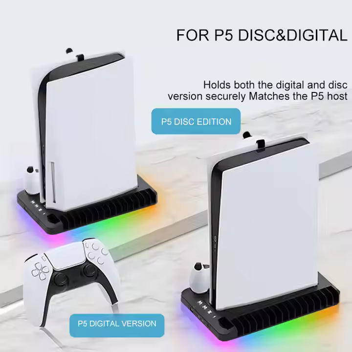 PS5Dock - 4 i 1 PS5 Multifunksjonell Dockingstasjon