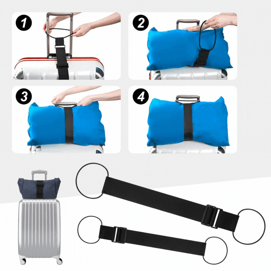 Icone™ LuggageBelt: Elastisk Festebelte til Bagasje