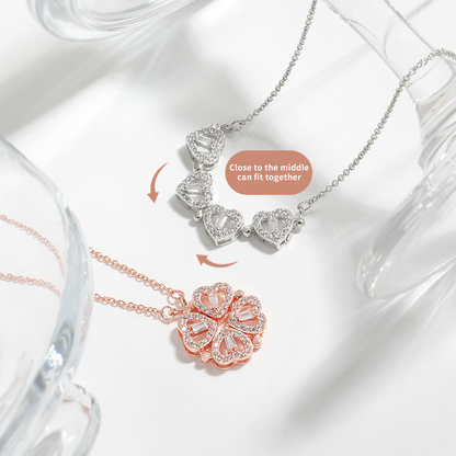 Jewelance™ CloverNecklace 1+1 GRATIS: Stilfuld To-Stil Magnetisk Hjerte Kløver Halskæde