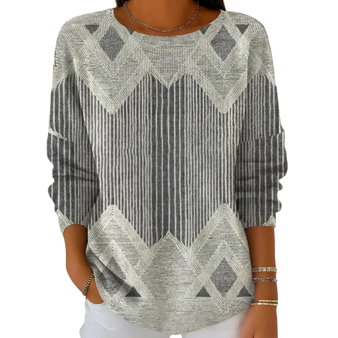Icone™ VintageTop: Klassisk Dametopp Vintagestil Daglig Bruk