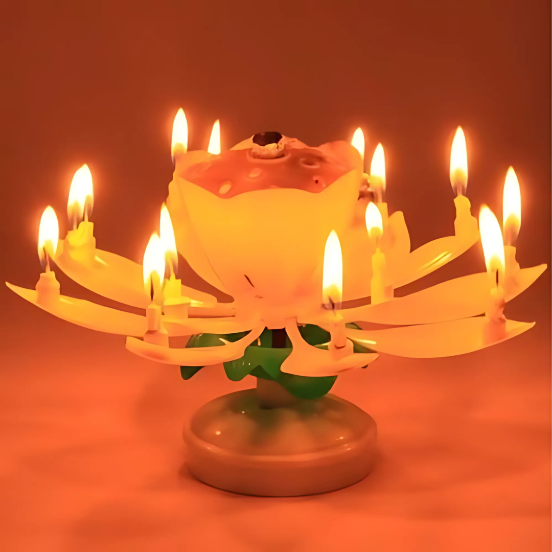 FlowerCandle 1+1 GRATIS: Magisk Blomst Bursdagslys