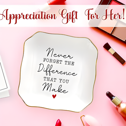 JewelryPlate 1+1 GRATIS: Keramisk Statement Elegant Gave Smykke Dekorativ Tallerken