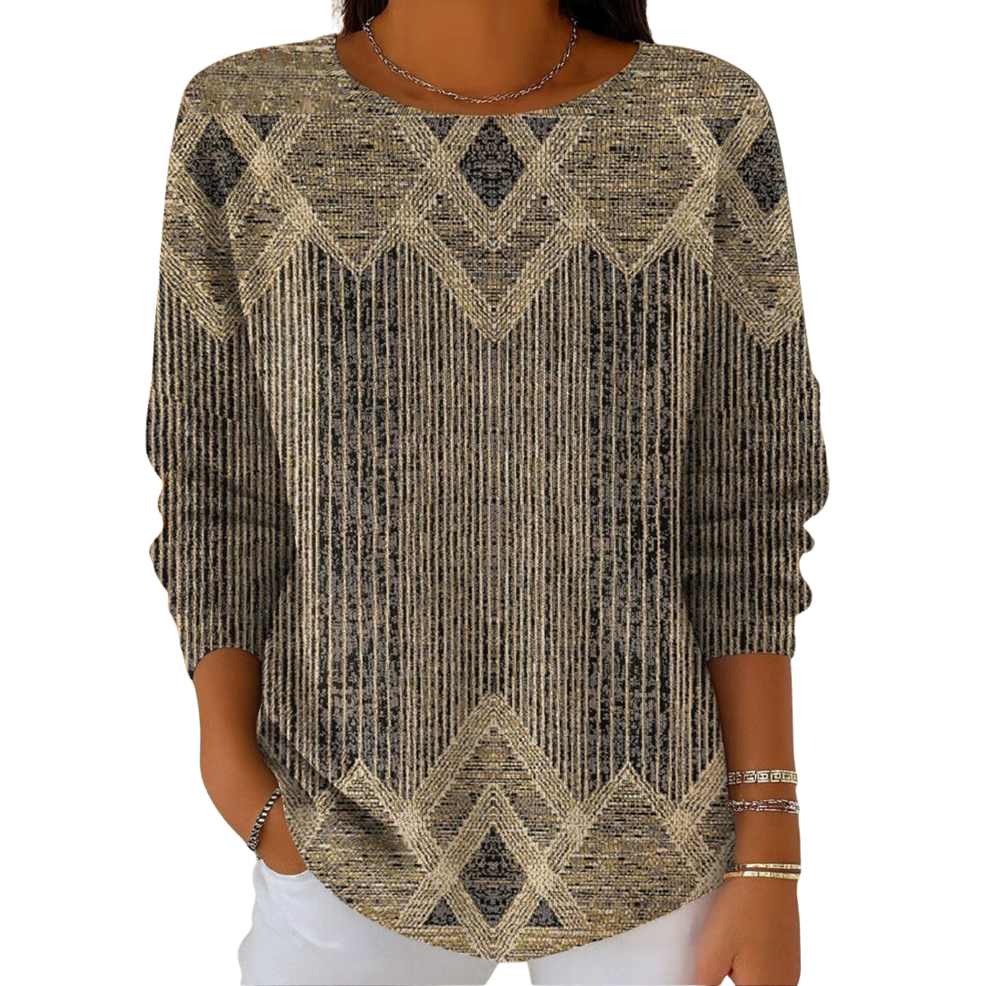 Icone™ VintageTop: Klassisk Dametopp Vintagestil Daglig Bruk