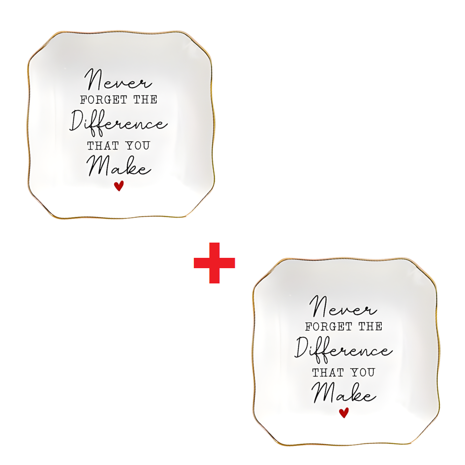 JewelryPlate 1+1 GRATIS: Keramisk Statement Elegant Gave Smykke Dekorativ Tallerken