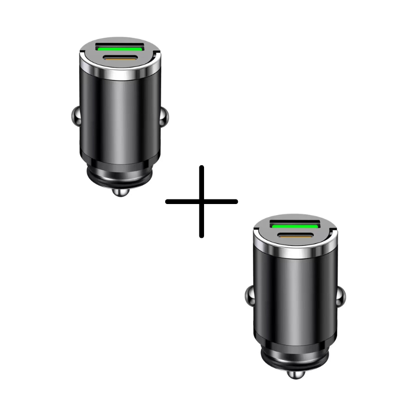CarAdapter 1+1 GRATIS: Mini Universell Ladeadapter for Bil
