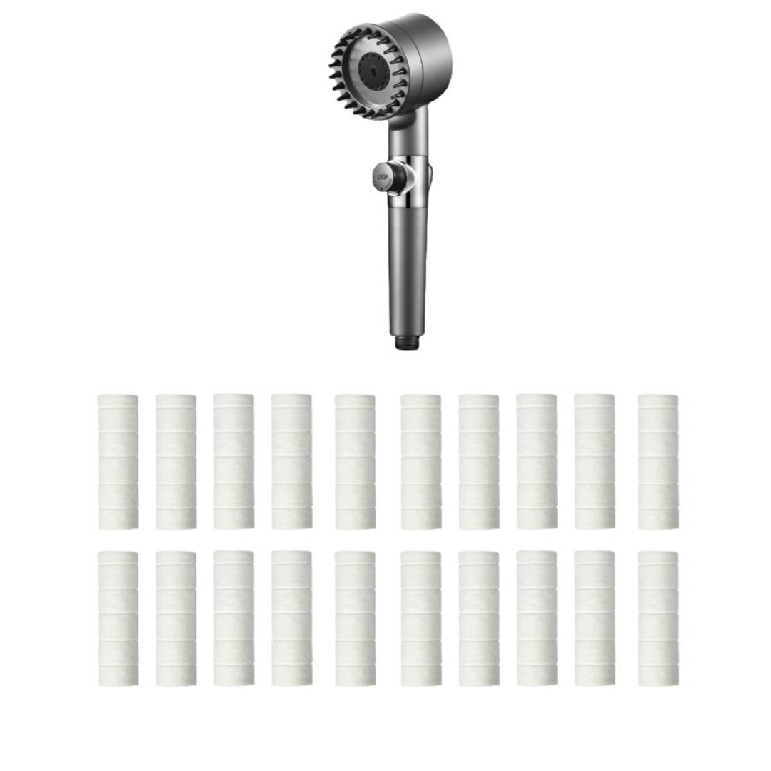 Borhe® ShowerFilter - 4 i 1 Massasje og Hud Skjønnhet Multifunksjons Dusjhodefilter