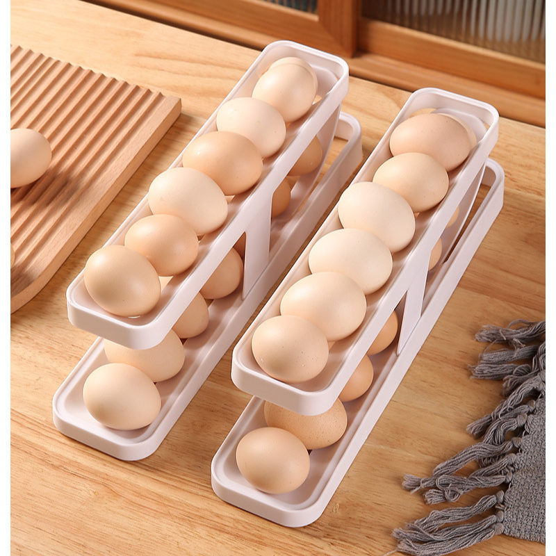 Globetrek° EggHolder: Automatisk Rullende Plassbesparende Eggdispenser