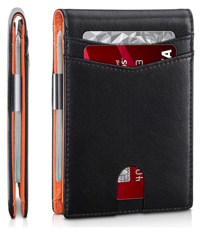 Icone™ SlimWallet: Ultra Slank Og Sikker RFID Skinnlommebok For Menn
