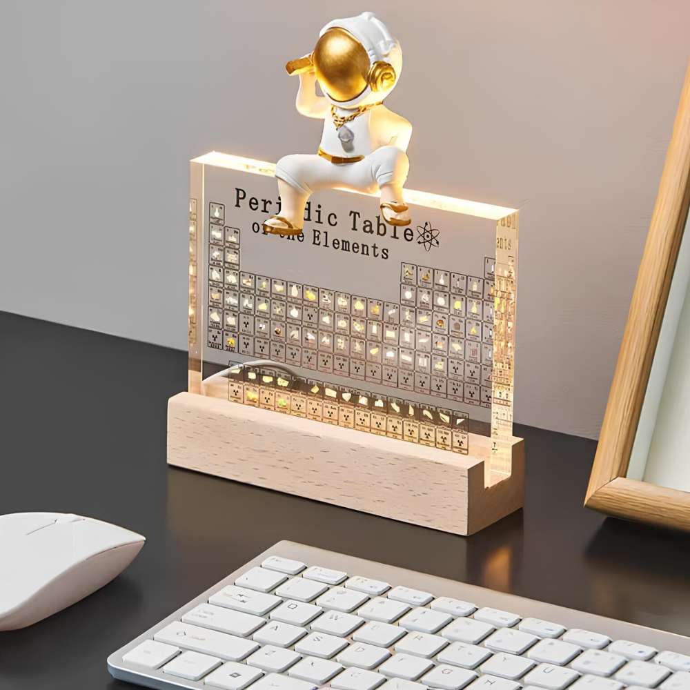 Ledsen™ PeriodicTable: Glass Periodisk Tabell Elementer Med Lys
