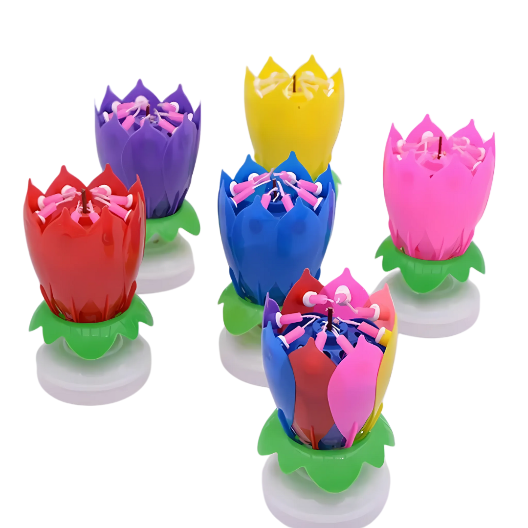 FlowerCandle 1+1 GRATIS: Magisk Blomst Bursdagslys
