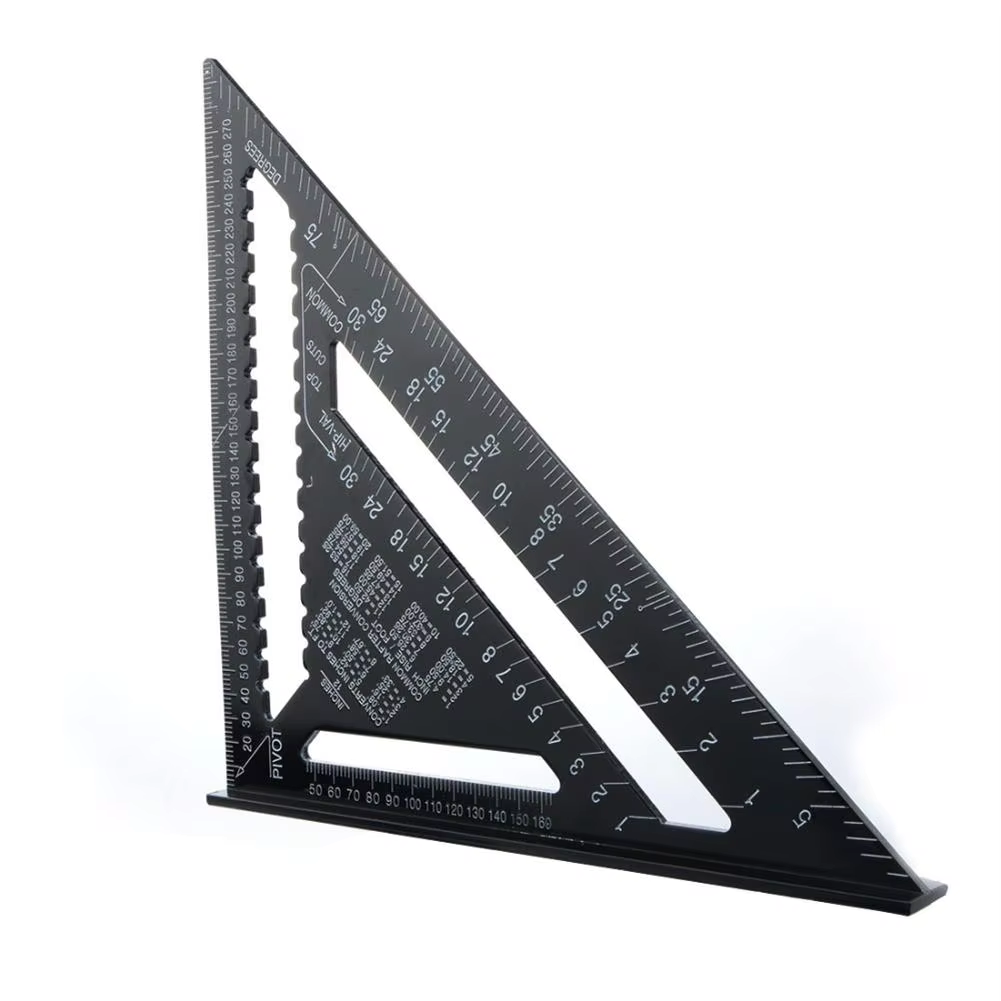 TriangleRuler - Aluminiumslegering Trekantlinjal Til Trebearbeiding