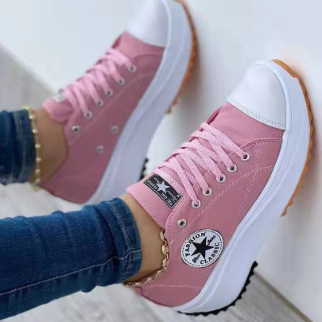 Happy™ ComfySneakers: Komfortable Mote-Sneakers Sko Til Kvinner
