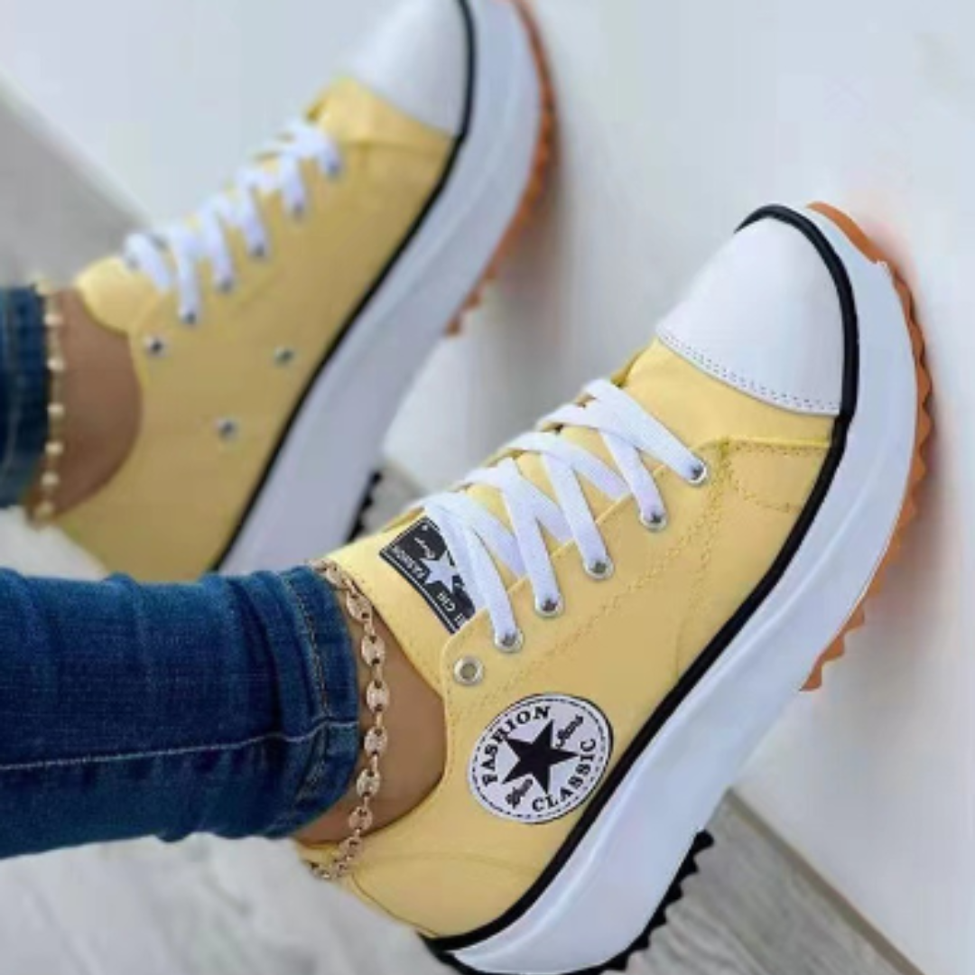 Happy™ ComfySneakers: Komfortable Mote-Sneakers Sko Til Kvinner