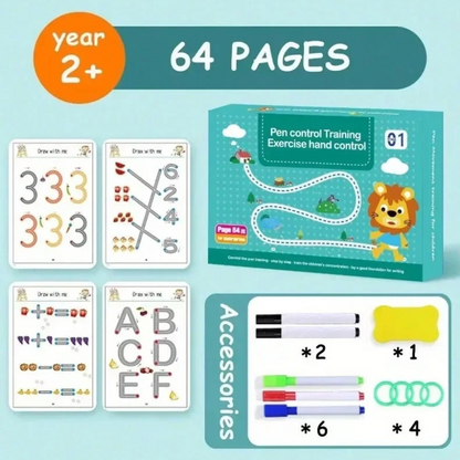 Kletshuts™ ActivityBook: Sporing Og Tegning Pedagogisk Gjenbrukbar Arbeidsbok