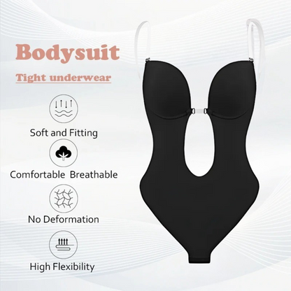 Icone™ SeamlessBodysuit: Lavt Snitt Sømløs Bodysuit Shapewear