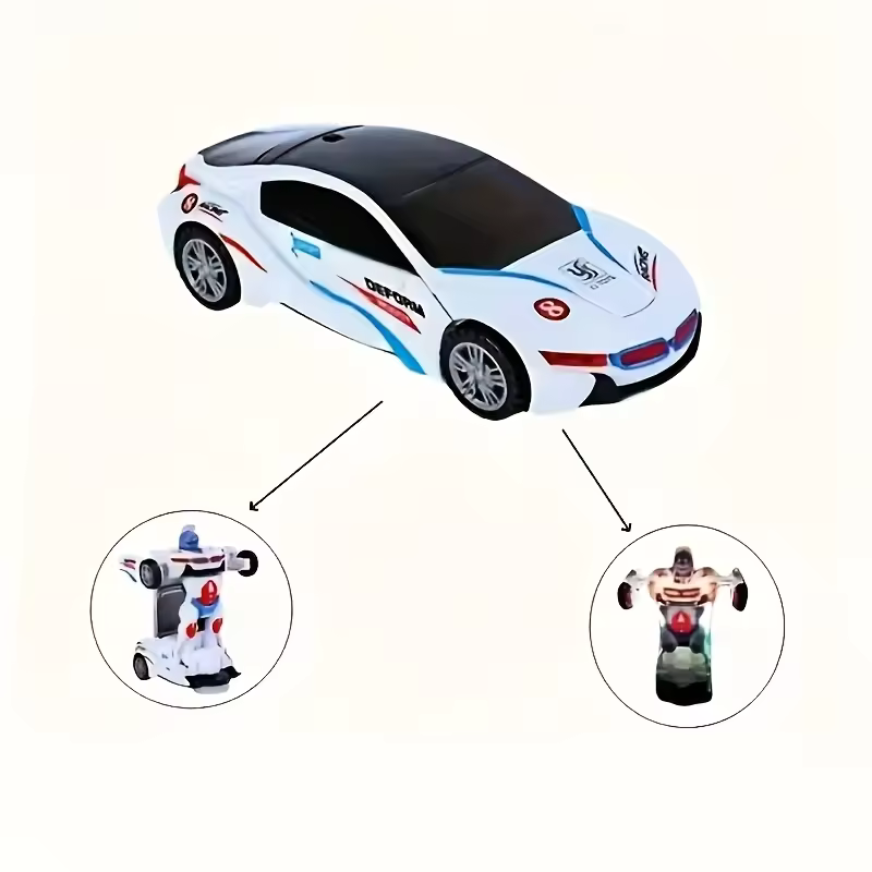Kletshuts™ TransformerCar: Høyytende Bil-til-robot 2-i-1 Transformer Billeketøy