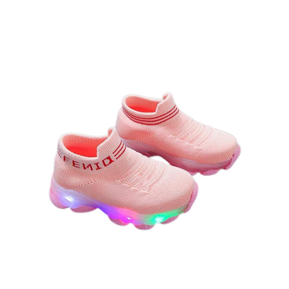 Kletshuts™ GlowShoes: Lys Op Børn Sneakers Farverig Blinker Slip På Sko