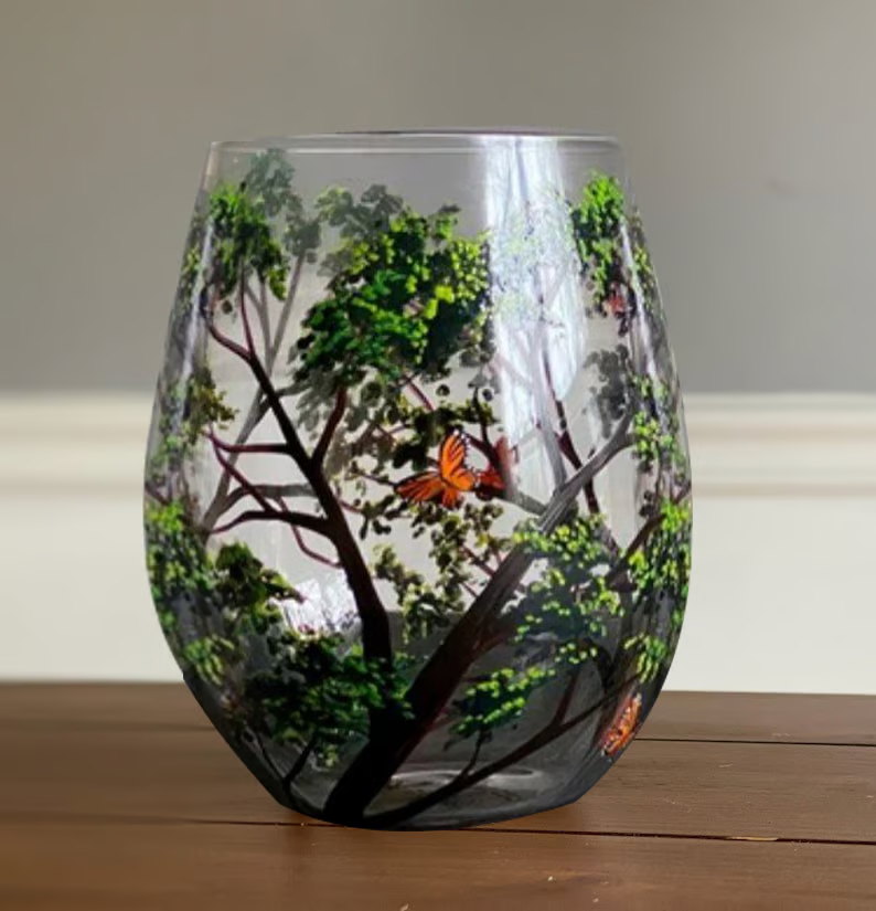 SeasonsGlass - Vinglass med fire årstiderstrær
