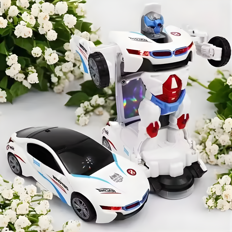 Kletshuts™ TransformerCar: Høyytende Bil-til-robot 2-i-1 Transformer Billeketøy