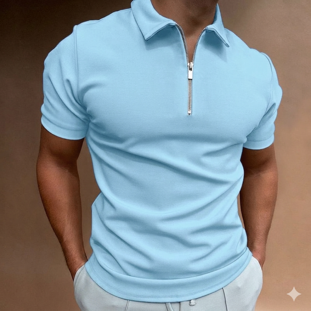 Icone™ ZippedPolo: Klassisk passform Stilfull glidelås-polo