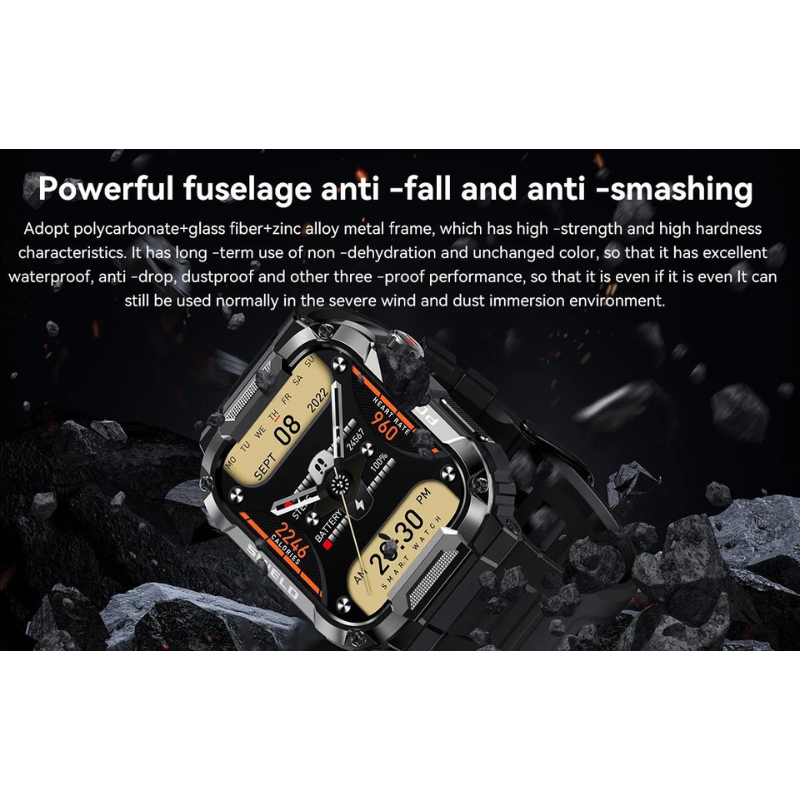 PerfectWatch - Perfeksjonist Militær Smartklokke