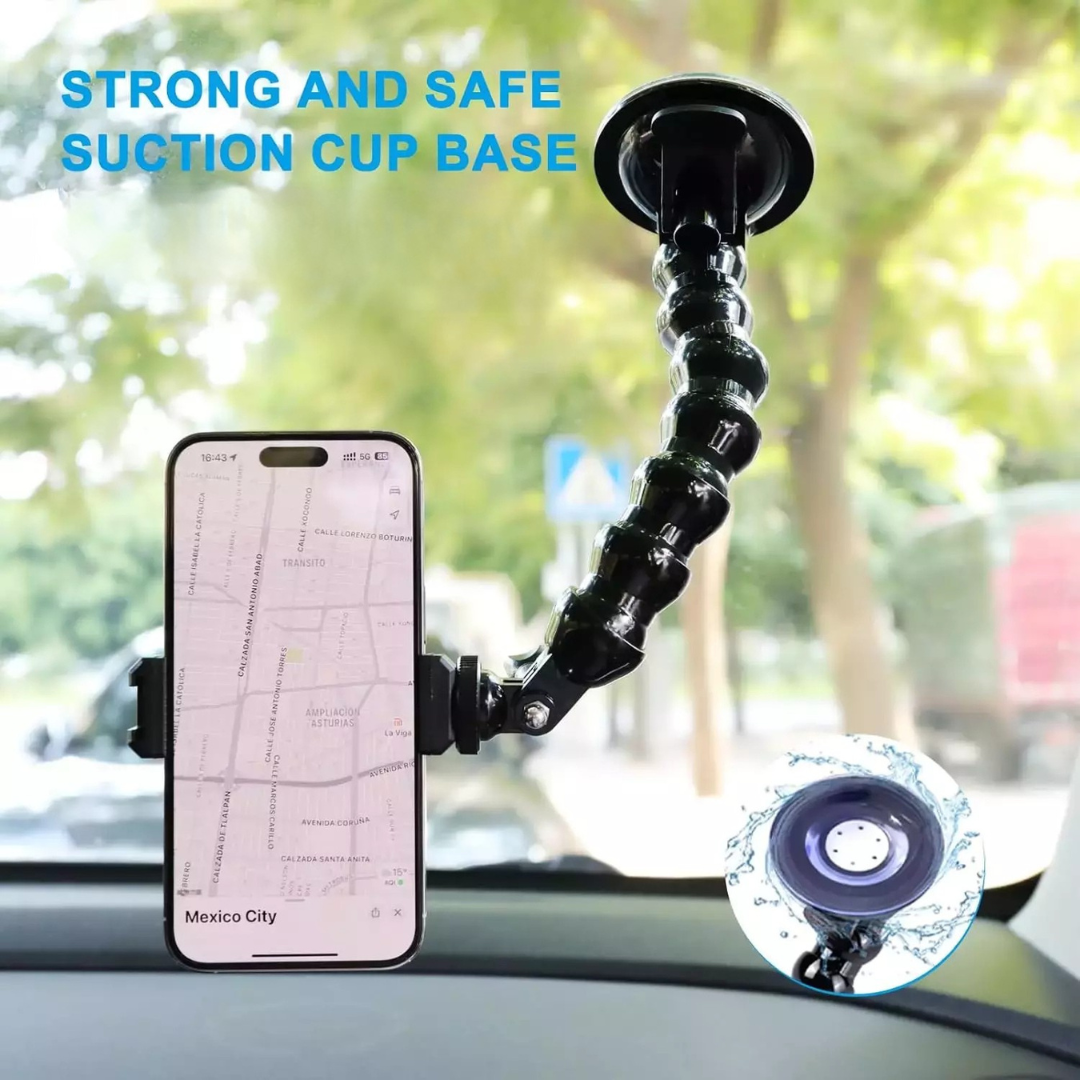 GlideHold® FlexibleHolder 1+1 GRATIS: Universal Suge Grundlag Svanehals Telefon Fleksibel Holder