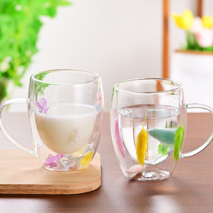 CrystalMug - Dobbelt Lagdelt Kreativ Glasskrus